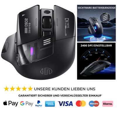 Inphic A9 Explorer Bluetooth 5 2400 DPI Wireless Maus RGB Licht