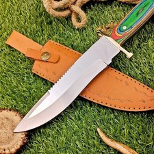 Handmade High Carbon Steel Bowie Knife With Sheath.