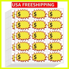 300 Pcs Garage Sale Stickers, 2"x3" Removable Adhesive Yard Sale Price tag St...