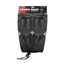 187 COMBO PACK KNEE/ELBOW SKATEBOARD PAD SET XSMALL BLACK