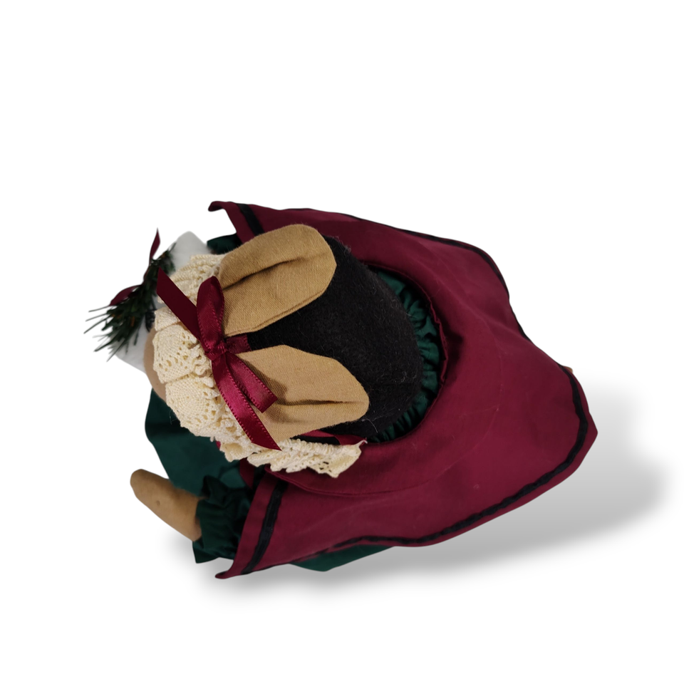 Raker Overly Raker Christmas Mice Couple 10” Vintage Fabric Holiday ...