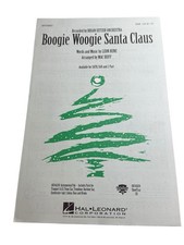 Boogie Woogie Santa Claus SAB 2004 Hal Leonard Sheet Music Mac Huff Christmas