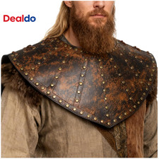 Viking Leather Chest Armor Medieval Breastplate Ren Faire Collar Armor LARP Cosp