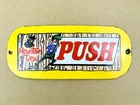 VINTAGE MOUNTAIN DEW 12x5" PUSH SODA POP PORCELAIN MOTOR OIL GASOLINE GAS SIGN