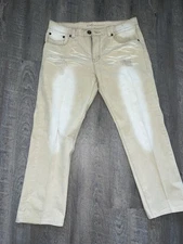 Vintage Y2K KMJ Jeans Collection Distressed Bootcut Size 38  Jeans - Beige
