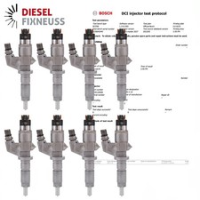 8x Bosch 6.6l Duramax Lb7 Injectors 0445120008 2001 2002 2003 2004 Gm Hd No-core