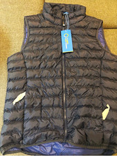 North Sails Men's L Blue Quilted Insulated Puffer Vest Full Zip Stand Collar