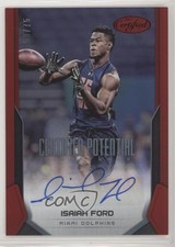 2017 Certified Potential Signatures Mirror Red /75 Isaiah Ford #CPS-IF Auto fl4