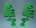 Vintage 1950s Marx Western Play Set Hard Plastic Trees & Cactus Set