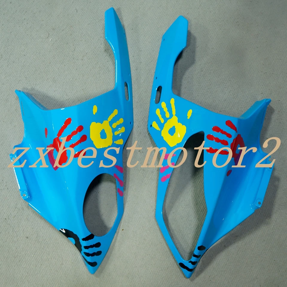 Kit de carenado de inyección estilo dientes de tiburón azul carrocería para BMW S1000RR 2009-2014 Foto 3 de 4