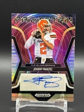 JOHNNY MANZIEL 2025 PANINI PRIZM BLACK #PS-JML PRIZMATRIX AUTO SILVER BROWNS