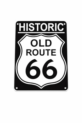 Historic Old Route 66 Highway Road Retro Americana Decor 8x12 Metal Traffic Sign