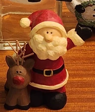 VTG Blossom Bucket: B. Lloyd Santa Figurine Winter Christmas