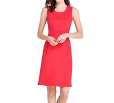 LAND'S END Coral Red Sleeveless Sheath size 4Petite