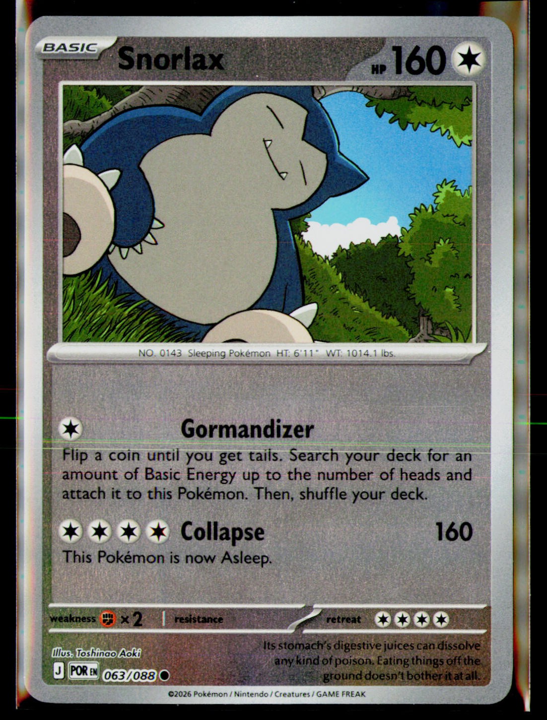 ME03: Perfect Order #063/088 Snorlax reverse holo
