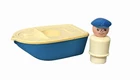 Fisher Price Little People Vintage Houseboat Dinghy & Captain Figure