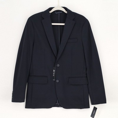 Alfani Men's Black Knit Stretch Rayon Casual Modern-Fit Suit Jacket Size S
