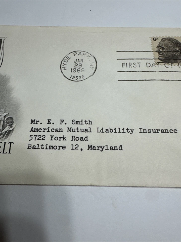 Franklin D. Roosevelt FDR First Day Issue Stamp w/Envelope 1966 - Image 4 of 4