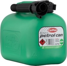 CarPlan Petrol Can Tetra Green Unleaded With Flexible Spout - 5L Litre