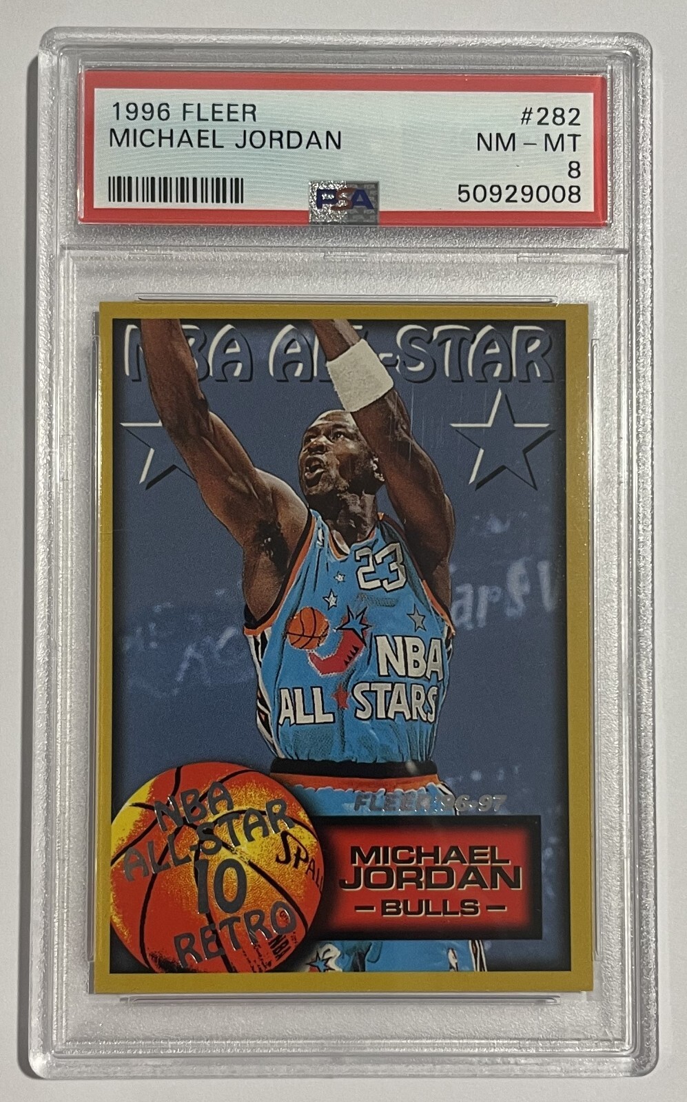 1996-97 Fleer NBA All Star Michael Jordan #282 PSA 8 BULLS