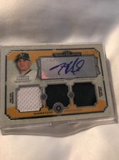 2013 Topps Museum Collection SS Jarrod Parker Auto Jersey /299 Athletics Rare