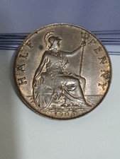 Great Britain Uk 1906  Halfpenny NICE LUSTRE