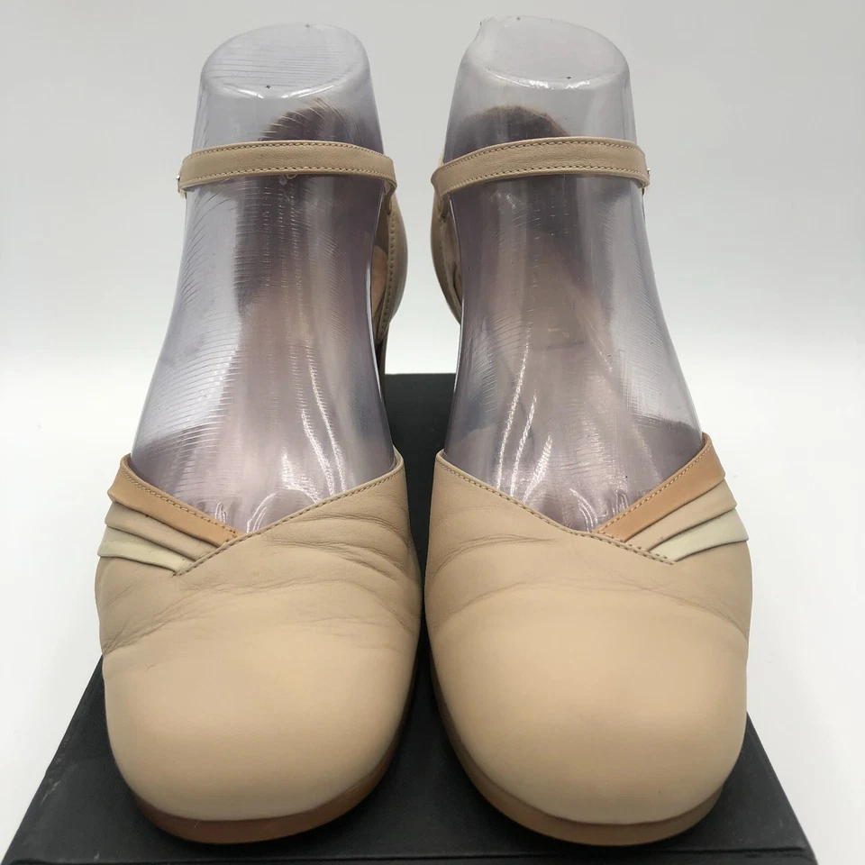 Zapatos de salón Beautifeel para mujer talla 7 correa al tobillo de cuero beige Foto 4 de 4