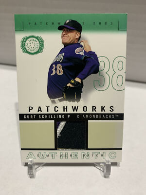 Curt Schilling 2003 Fleer Patchworks Game-Worn Patch Green /100 #PW-CS2 Patch