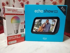 Amazon Echo Show 5 (3rd Gen) 5.5" Smart Display+Alexa w/ smart WI-FI Led Bulb