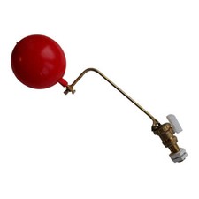 1/2" Part 2 Ball Cock Float Valve & Plastic Float, High Pressure