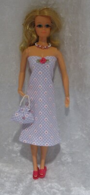 Made to fit Live Action Fashion Dolls #37 Dress, Necklace, Purse Clothes Set