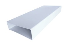 AWENTA Flat Duct 204x60 mm PVC Air Duct 0,5 m White Matt Rectangular KP204-05