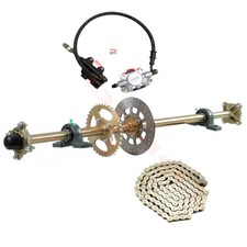 44" ATV Go Kart Rear Live Axle Kit Brake Sprocket Wheel Hub Golf Cart Quad Buggy