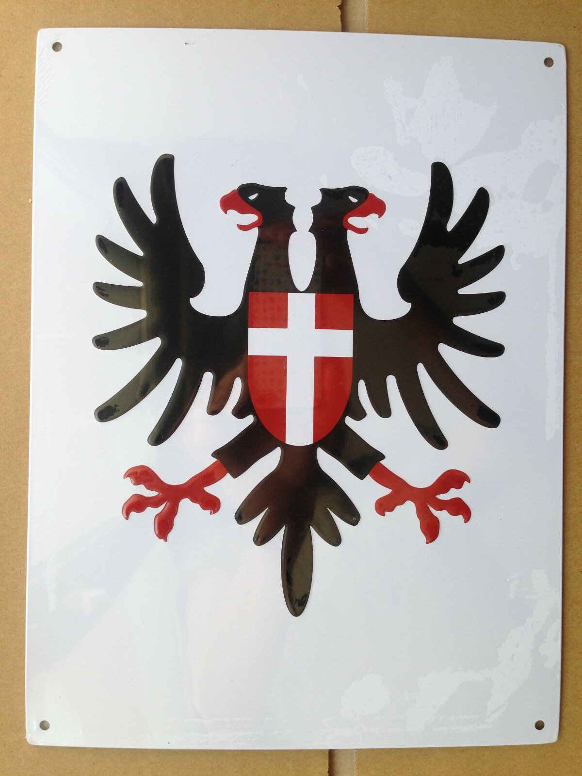 Insignia militaire Panzer-Regiment plaque métal WWII de 28x21 cm pour décoration historique