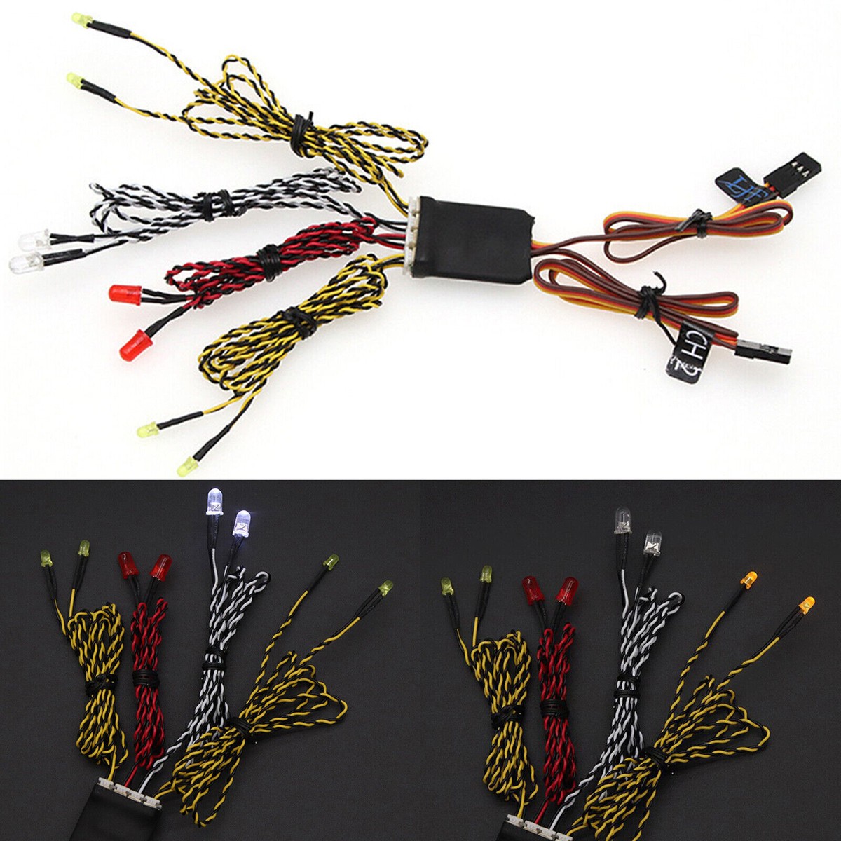 RCDream 1-10 Blinker/Signallampe/Seitenanzeigeleuchte für 1/10 RC Car TRX4 SCX10 1/14 Truck Upgra Option Teile # R001Y/R  26