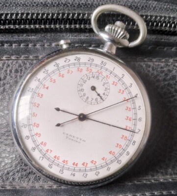 CERETTO SA. TURINO Chronograph Rattrapante split Lemania cal. 1901 vintage 1950s