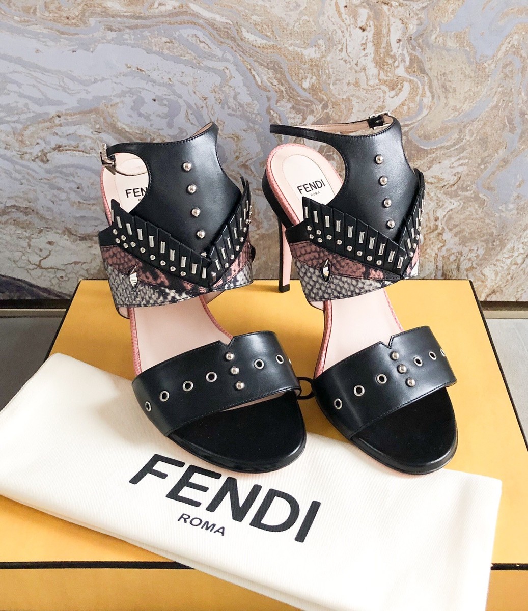 FENDI モンスターパンプス 38 Fendi Rocker Big Monster Embellished Multicolor Sandals Sz 38 | eBay