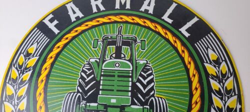 Vintage Farmall International Harvester Sign - Porcelain Gas Tractor Dealer Sign - Picture 2 of 14