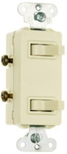 P&S Ivory COMMERCIAL Single Pole Decorator DUPLEX Toggle Light Switch 15A 680-I
