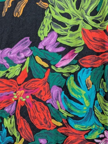 Vintage HILO HATTIE sz S Tropical Ruffle Hawaiian Dress Sleeveless Cotton Floral - Picture 7 of 12