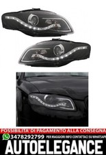 Fari LED DRL DAYLIGHT adatti per Audi A4 B7 (11.2004-03.2008) Nero