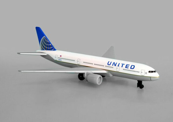 united airlines toy plane set
