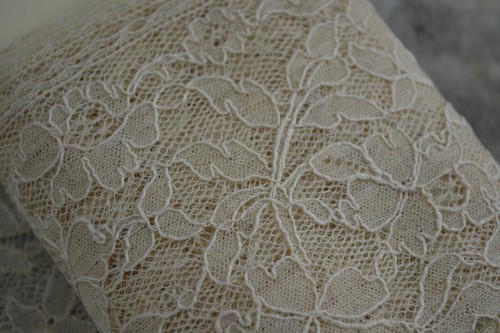 2,6 metros [1,85+75cm] VINTAGE 1920 Ancho Color Marfil Encaje Floral Borde 78mm W - Imagen 2 de 4