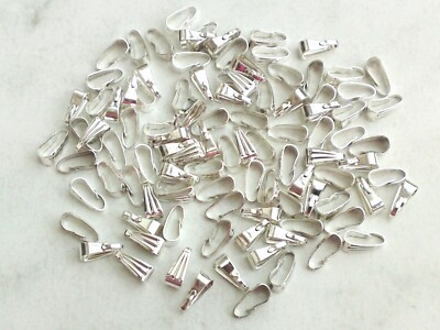 30 Collierschlaufen Verbinder 8,5x3,5mm Anhängeröse Schlaufen Schmuck Basteln