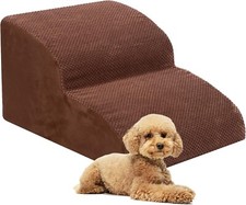 Dog Stairs for Small Dogs, High Density Foam Dog Ramp, Extra Wide Non-Slip Pet S