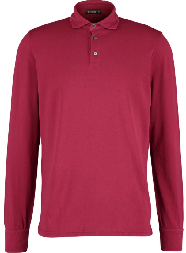 FERRANTE - Men's Berry - 100% Cotton Fine Knit LS Luxury Polo Shirt - L BNWT
Opens in a new window o
