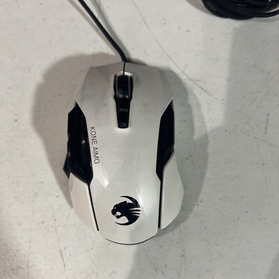 ROCCAT Kone AIMO Remastered White Gaming Mouse ROC-11-820-WE UNTESTED