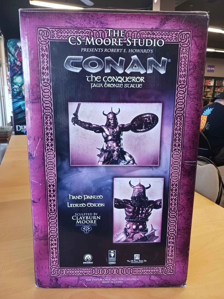 CS Moore: Conan the Conqueror Faux Bronze Statue - Frank Frazetta - 129/300 - Image 4 of 4
