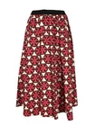 MYTHS women's coral/cream/black cotton skirt D90 411 MADE IN ITALY