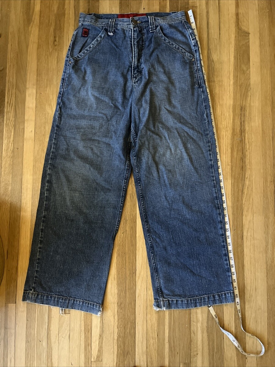 Age Old エイジオールドFrisko PnatsWhiteOxford Vintage JNCO Denim Jorts: Y2K Embroidered Skater Shorts